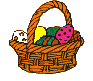 Basket of Eggs on White