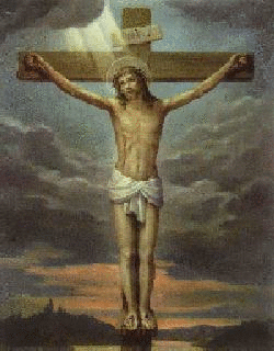 The Crucifixion on White