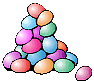 Pile of Eggs on White